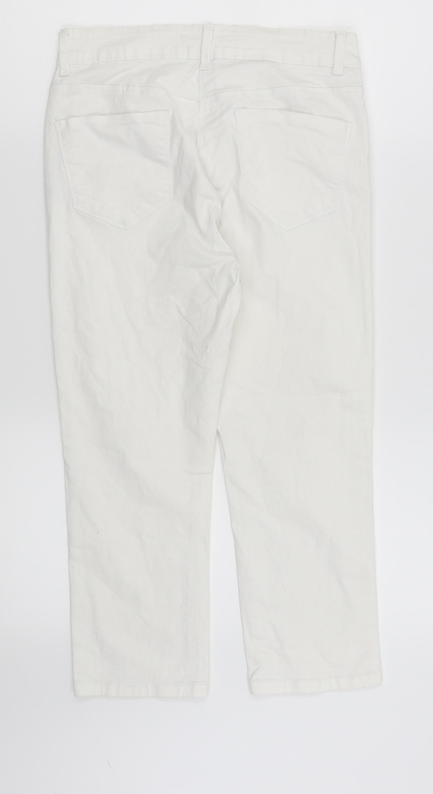 Papaya Womens White   Cropped Jeans Size 10 L20 in