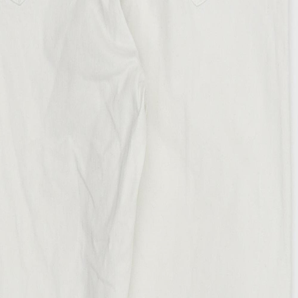 Papaya Womens White   Cropped Jeans Size 10 L20 in