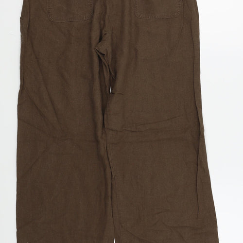 Dorothy Perkins Womens Brown Houndstooth  Trousers  Size 12 L25 in