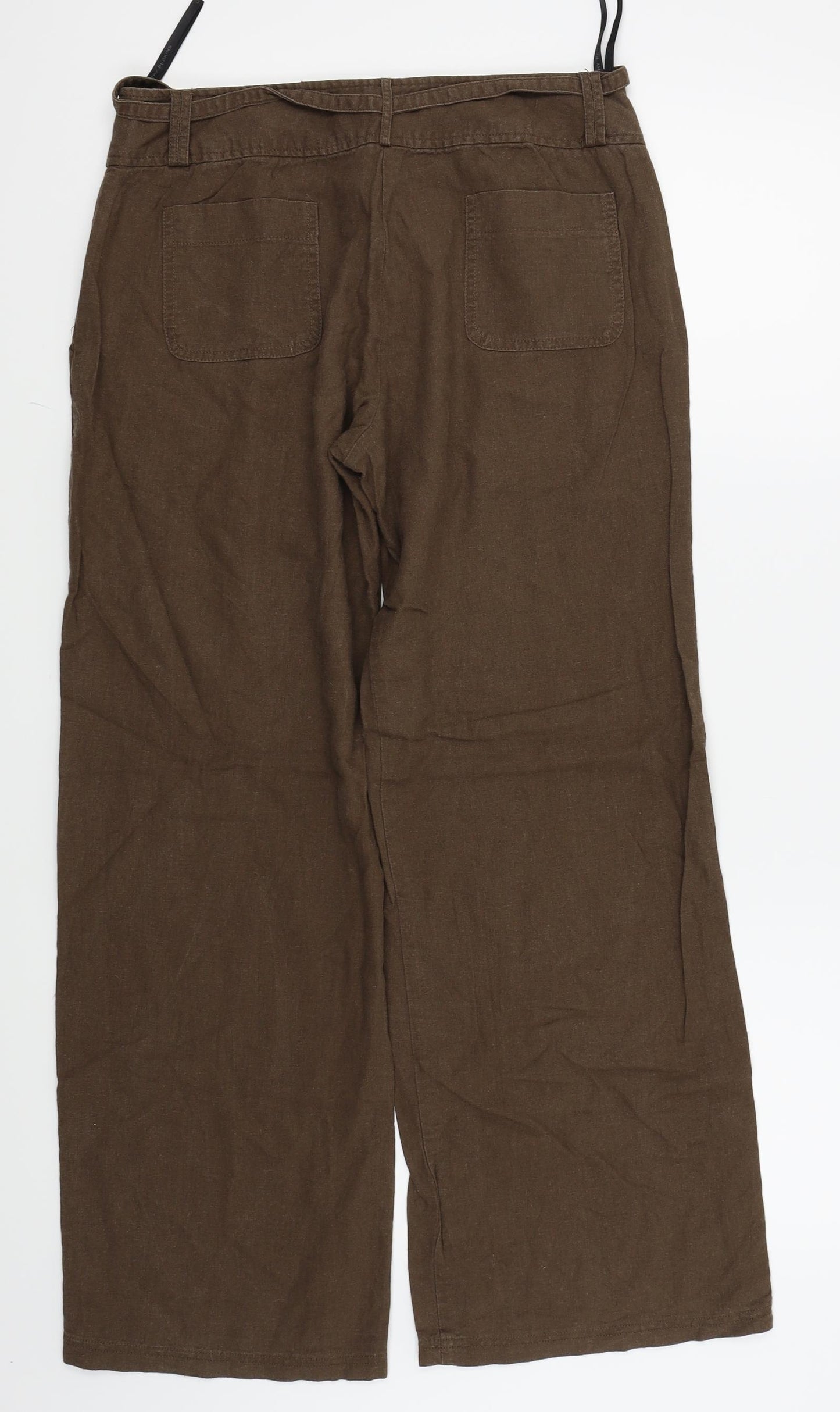 Dorothy Perkins Womens Brown Houndstooth  Trousers  Size 12 L25 in