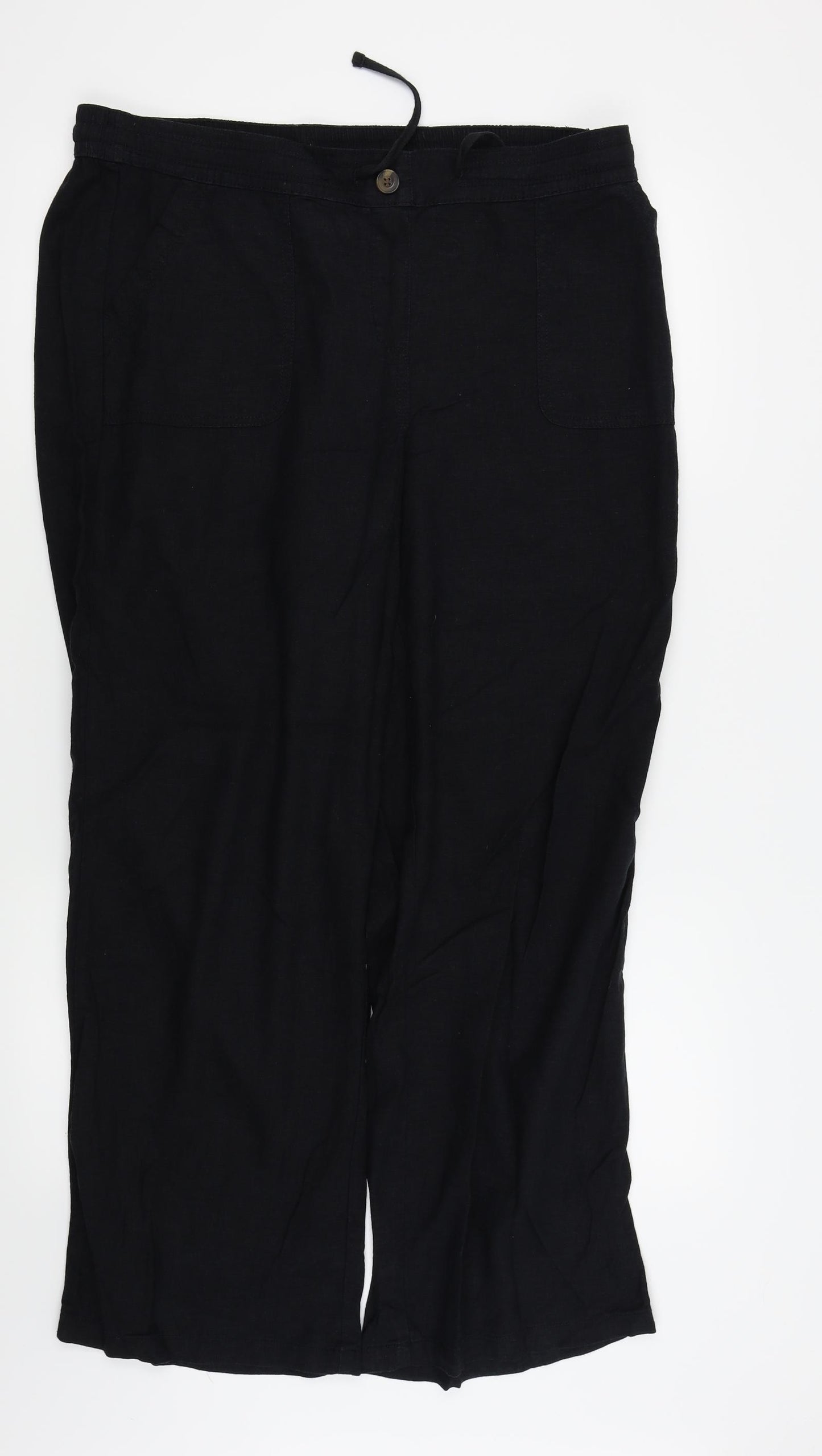 Asda George Womens Black   Trousers  Size 16 L26 in