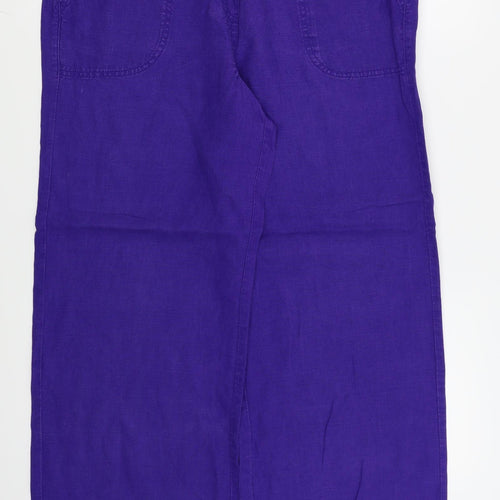 M&s Womens Purple   Trousers  Size 12 L25 in