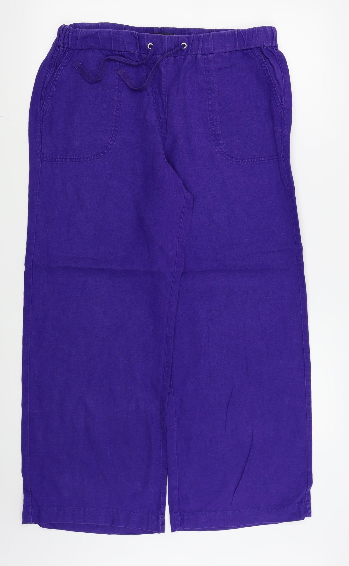 M&s Womens Purple   Trousers  Size 12 L25 in