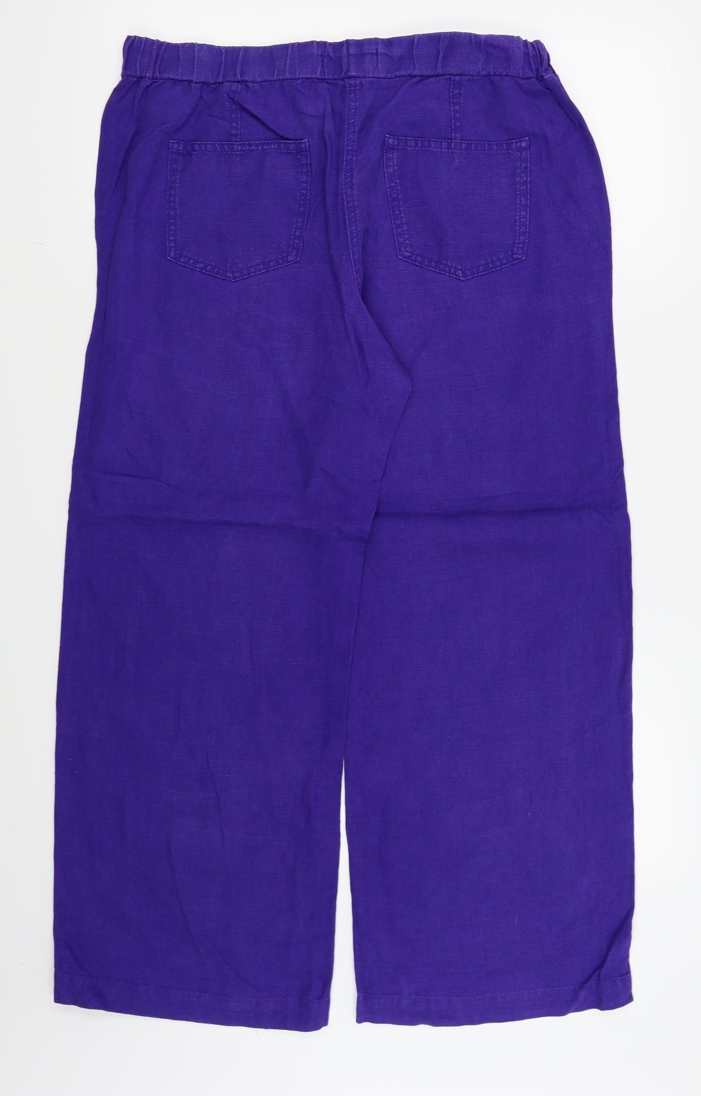M&s Womens Purple   Trousers  Size 12 L25 in