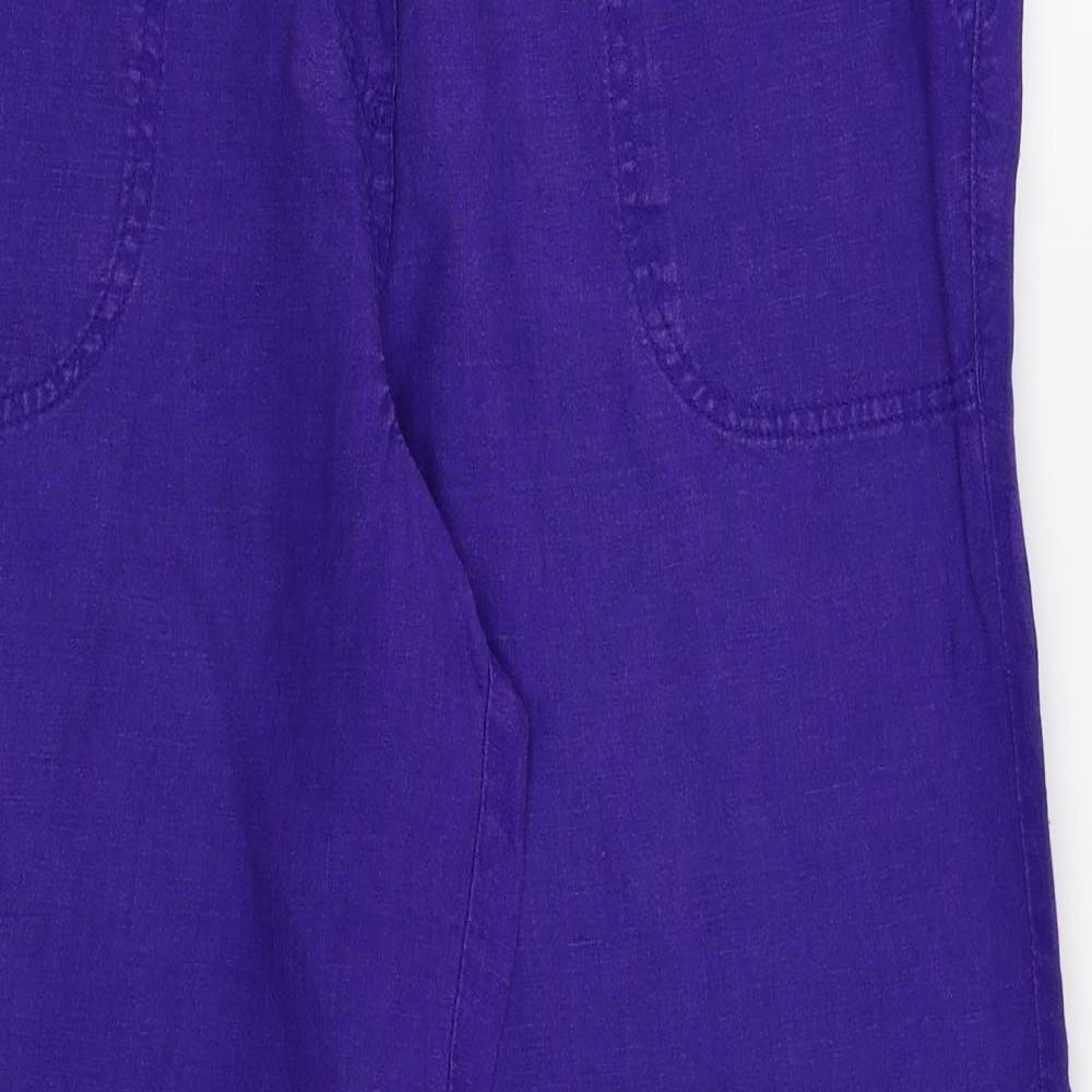 M&s Womens Purple   Trousers  Size 12 L25 in