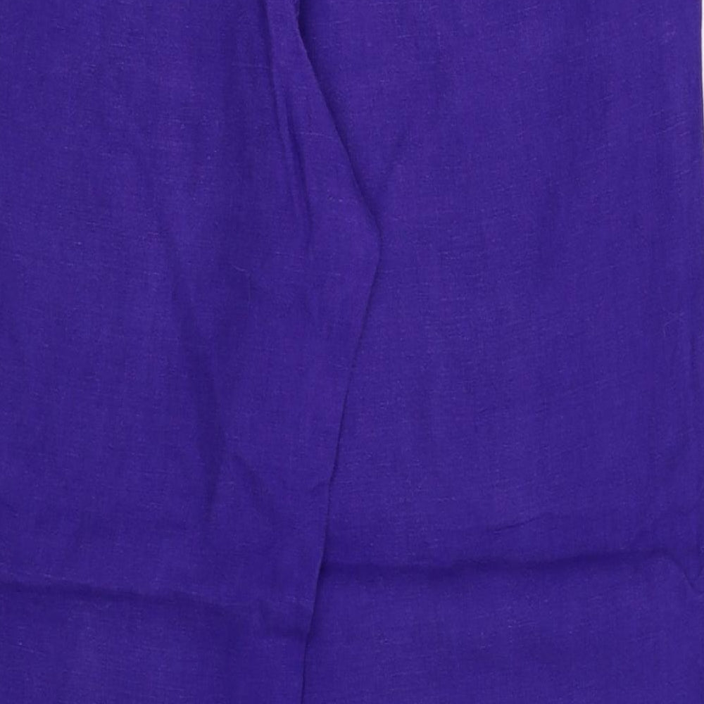 M&s Womens Purple   Trousers  Size 12 L25 in
