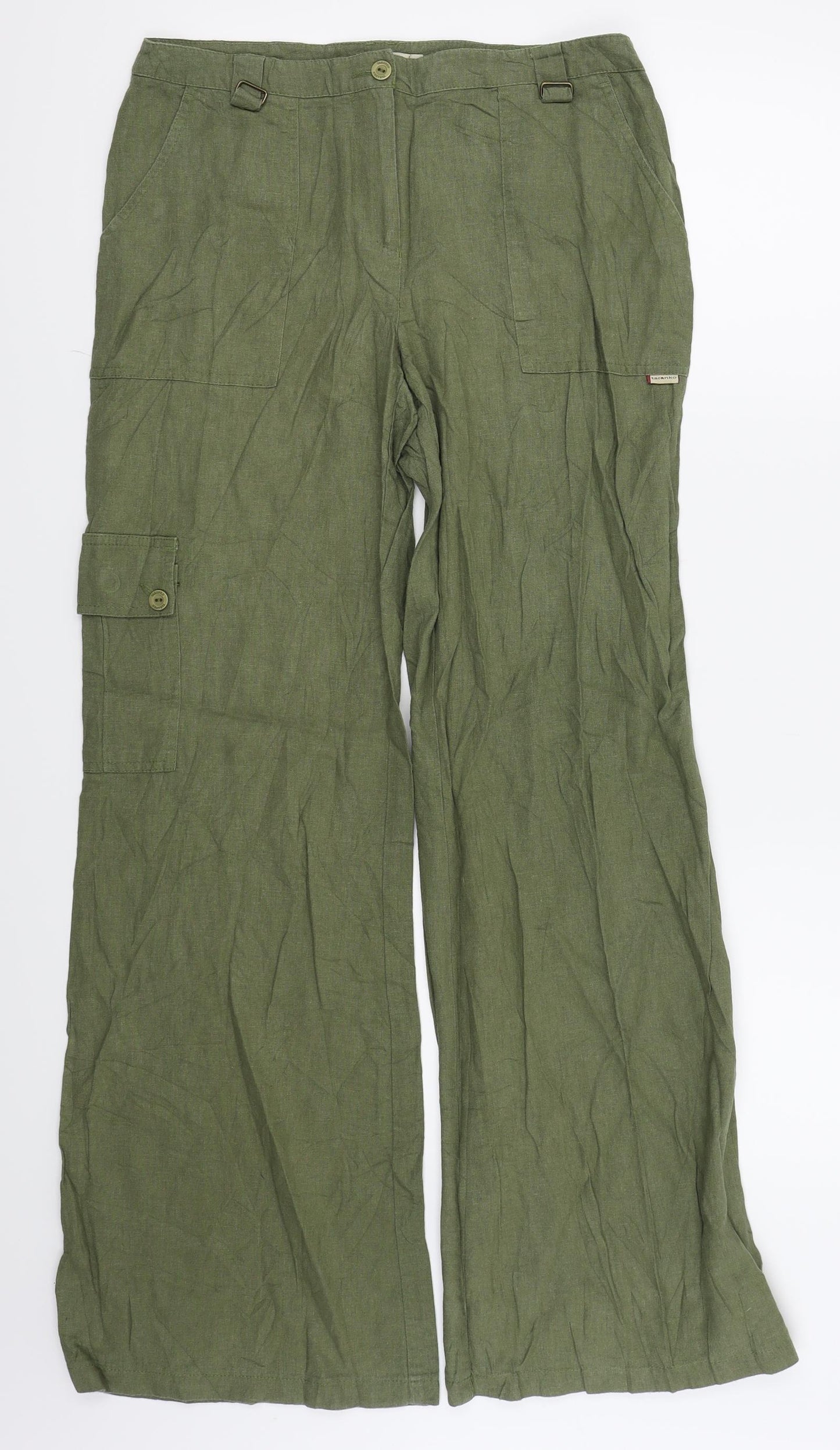 Taranko Womens Green   Trousers  Size 38 L29 in