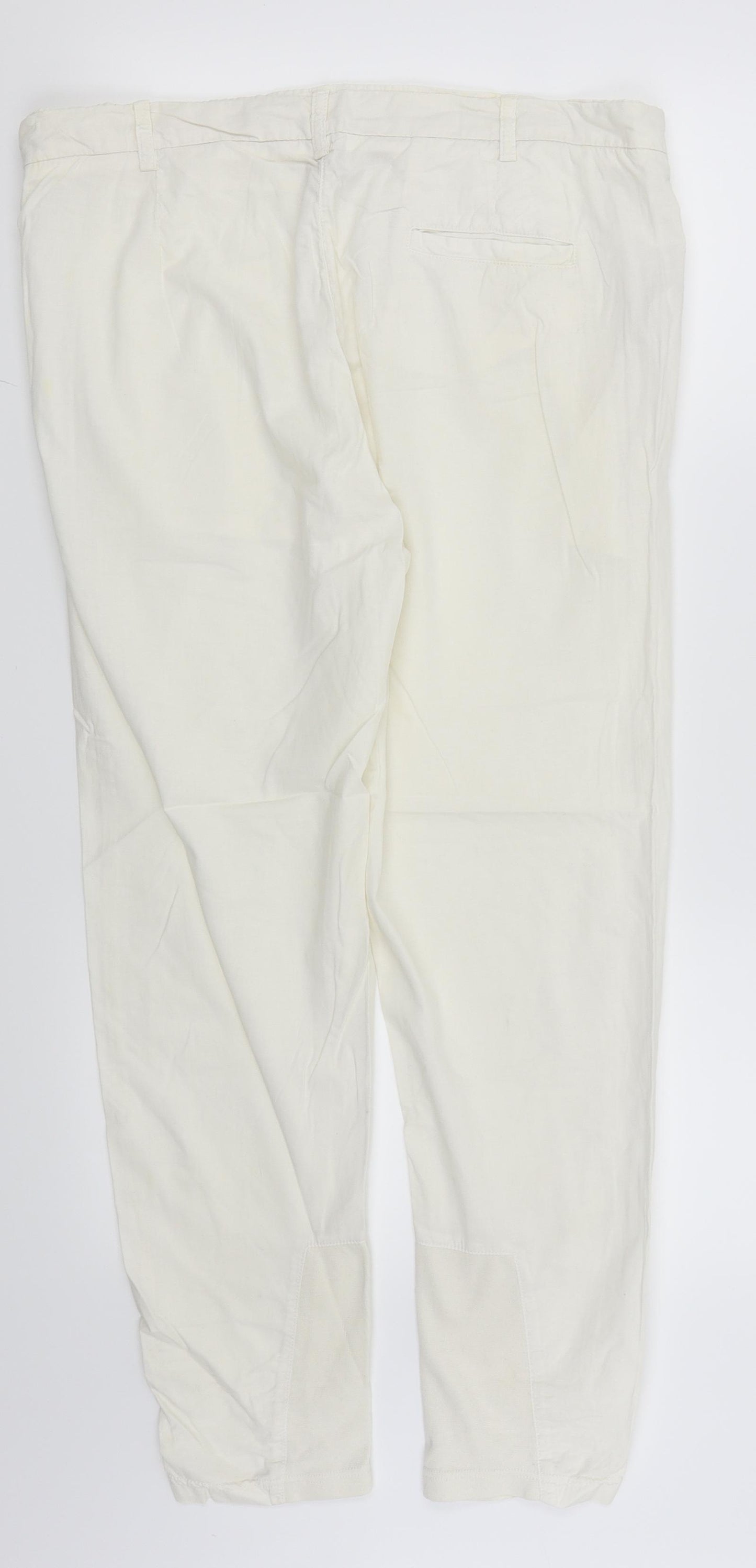 Stile Benetton Womens White   Trousers  Size 12 L26 in