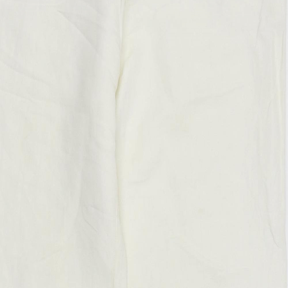 Oasis Womens White   Trousers  Size 12 L28 in