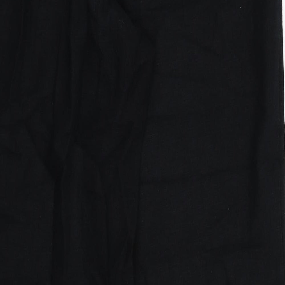 M&S Womens Black   Trousers  Size 14 L27 in