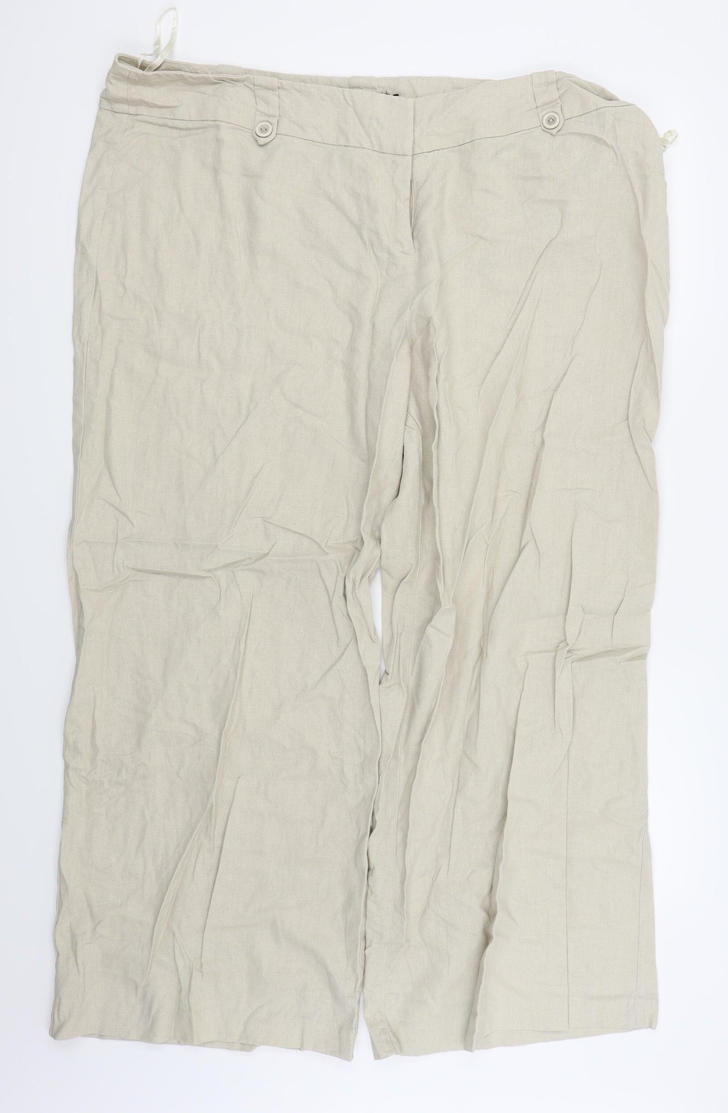 Debenhams Womens Beige   Trousers  Size 22 L29 in