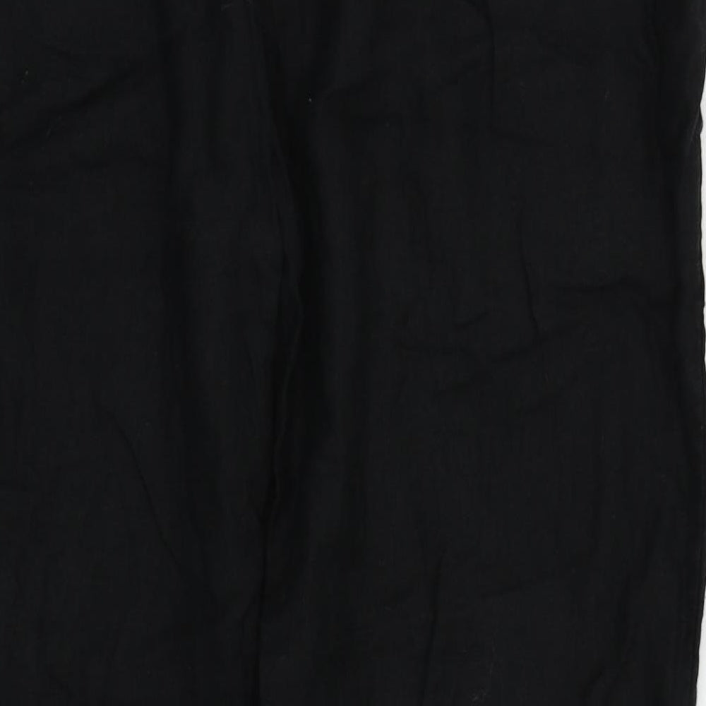 m&s Womens Black   Trousers  Size 18 L25 in