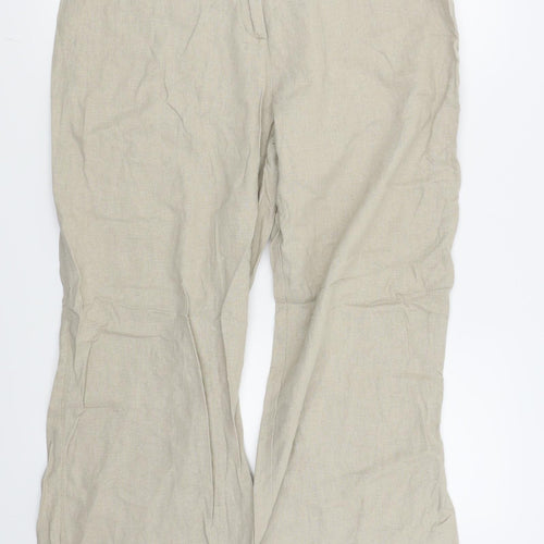 Evie Collection Womens Beige   Trousers  Size 16 L28 in
