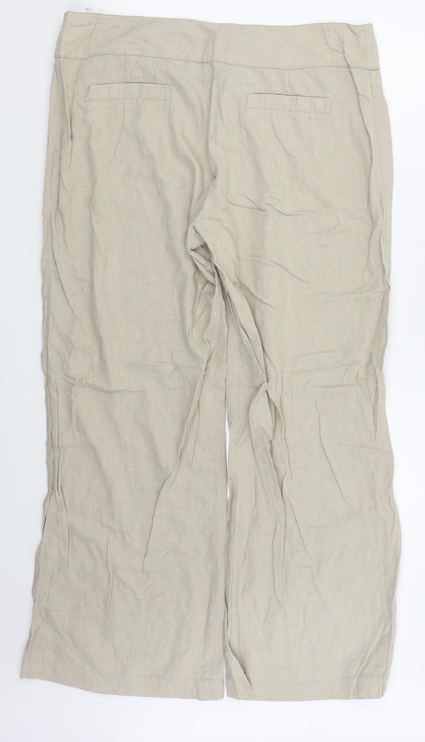 Evie Collection Womens Beige   Trousers  Size 16 L28 in