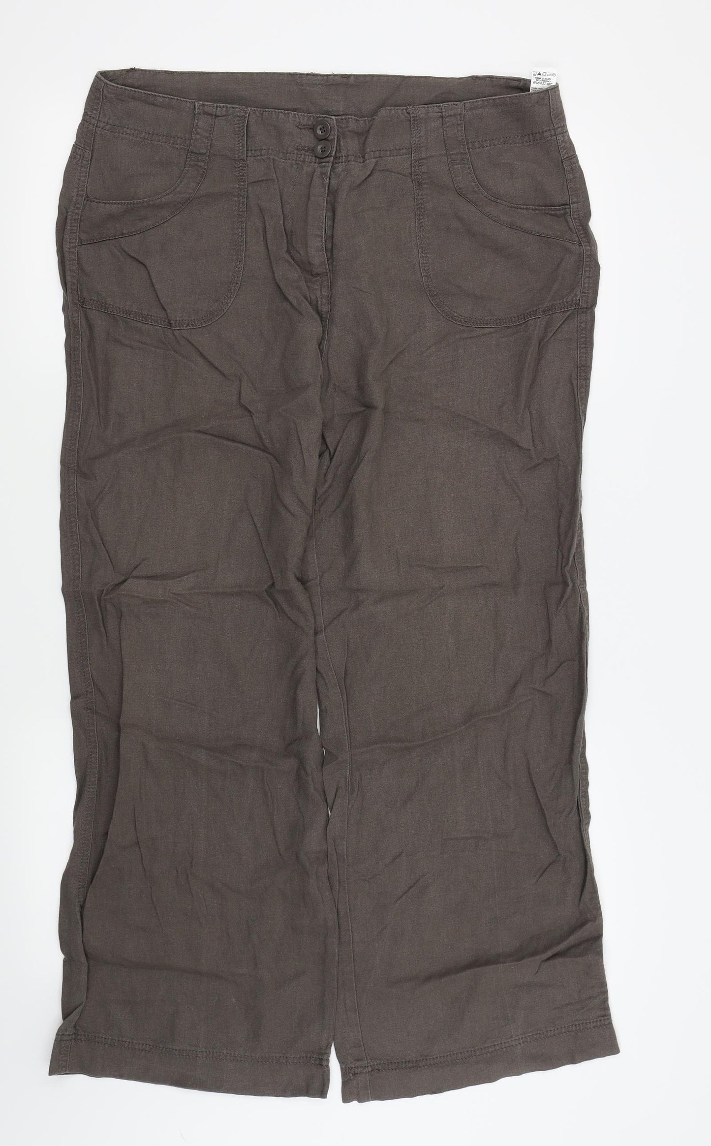 M&s Womens Brown   Trousers  Size 16 L26 in