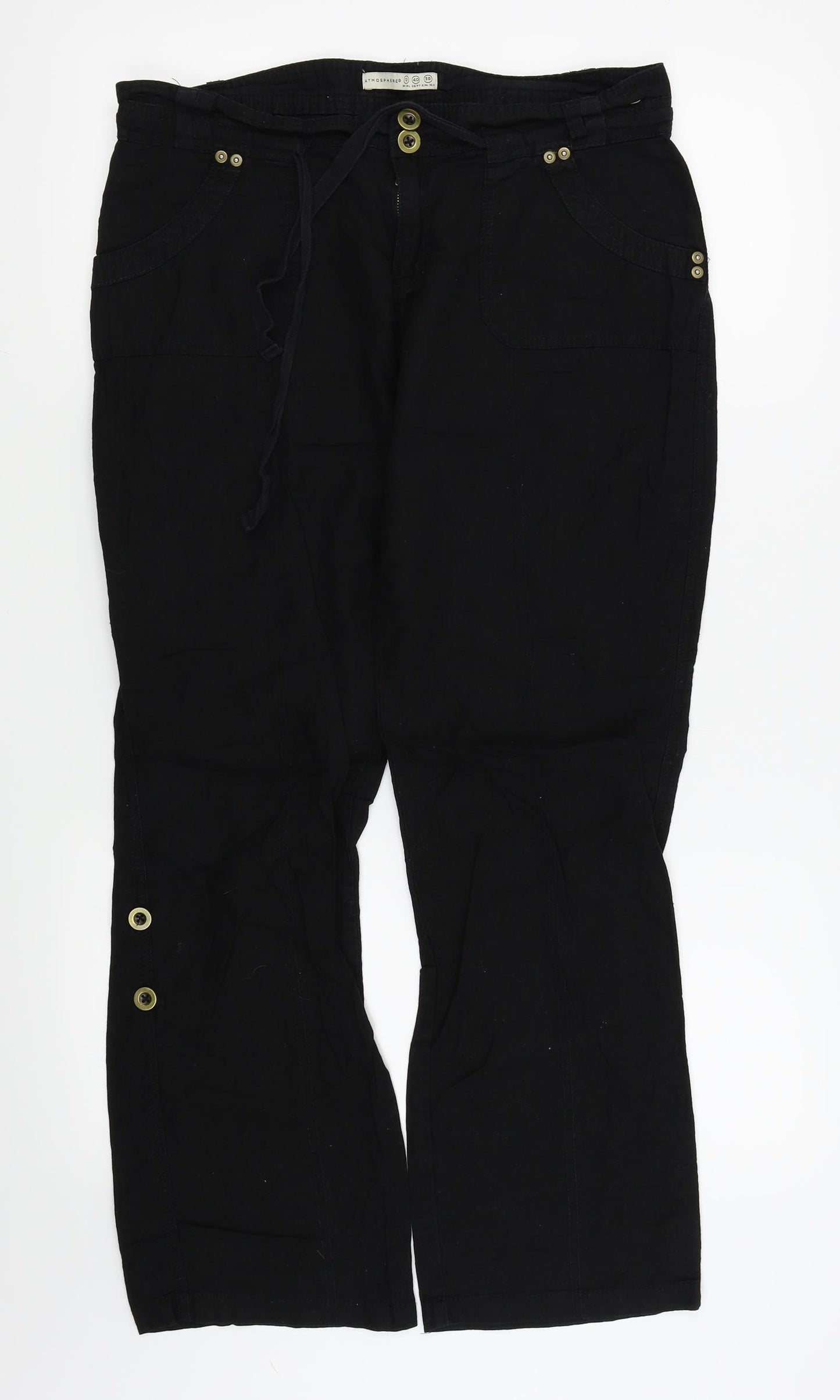 Primark Womens Black   Trousers  Size 12 L20 in
