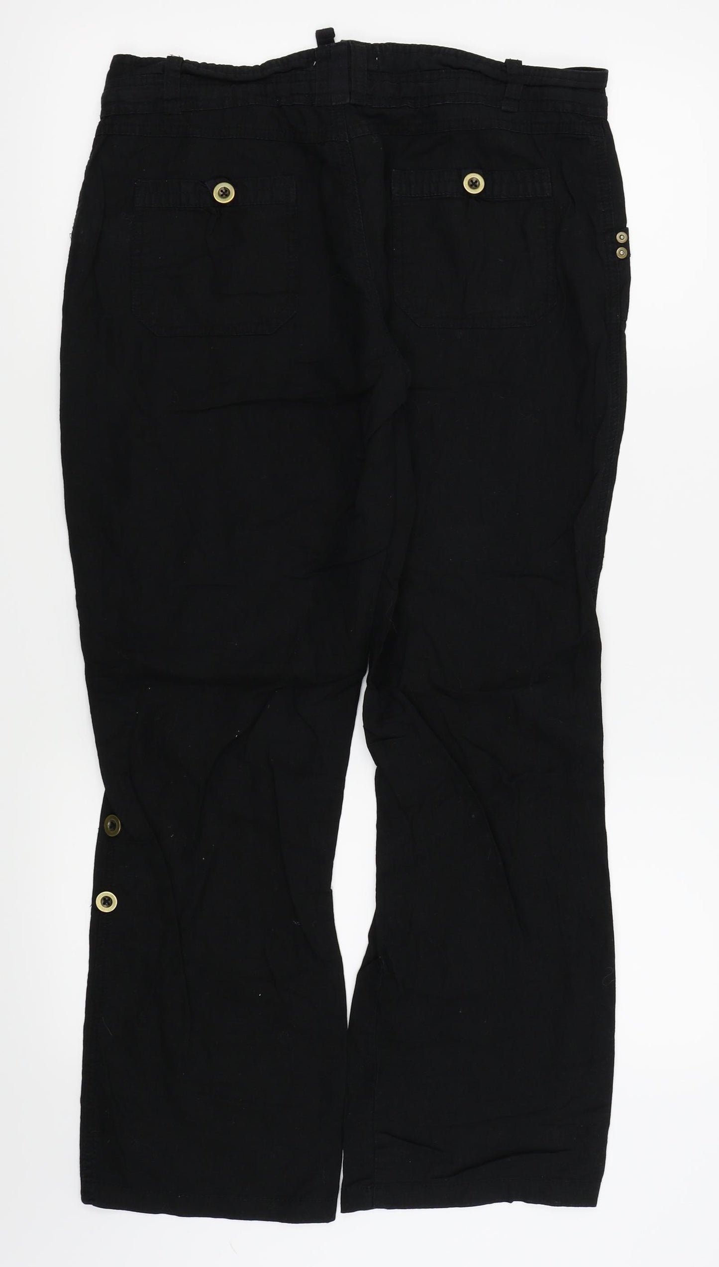 Primark Womens Black   Trousers  Size 12 L20 in
