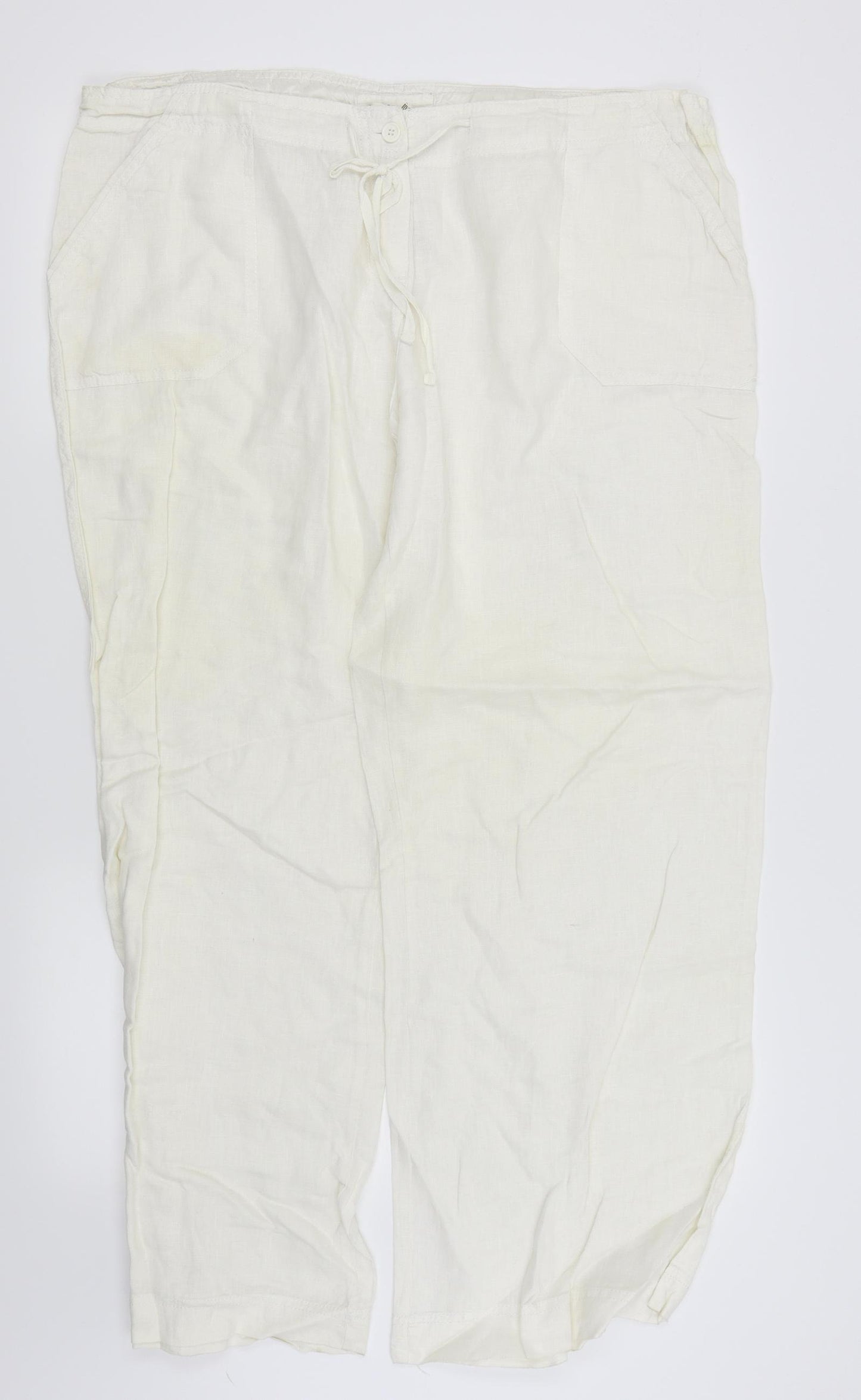 Primark Womens White   Trousers  Size 18 L28 in