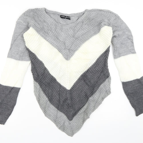 Select Womens Grey   Pullover Jumper Size M