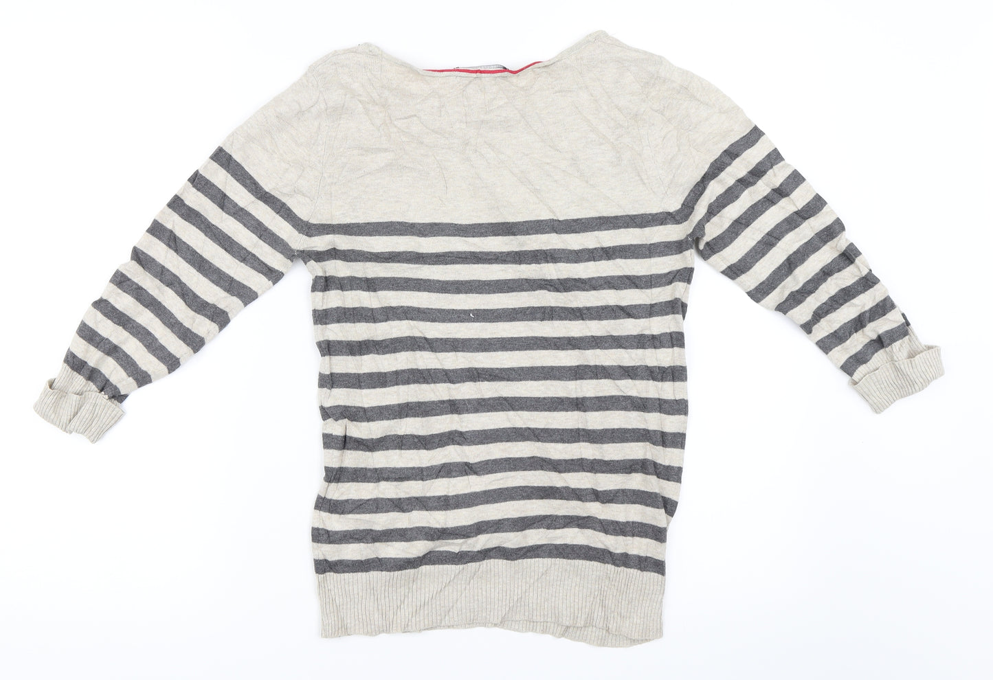Primark Womens Beige Striped  Pullover Jumper Size 8