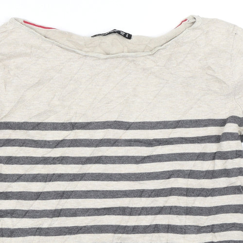 Primark Womens Beige Striped  Pullover Jumper Size 8