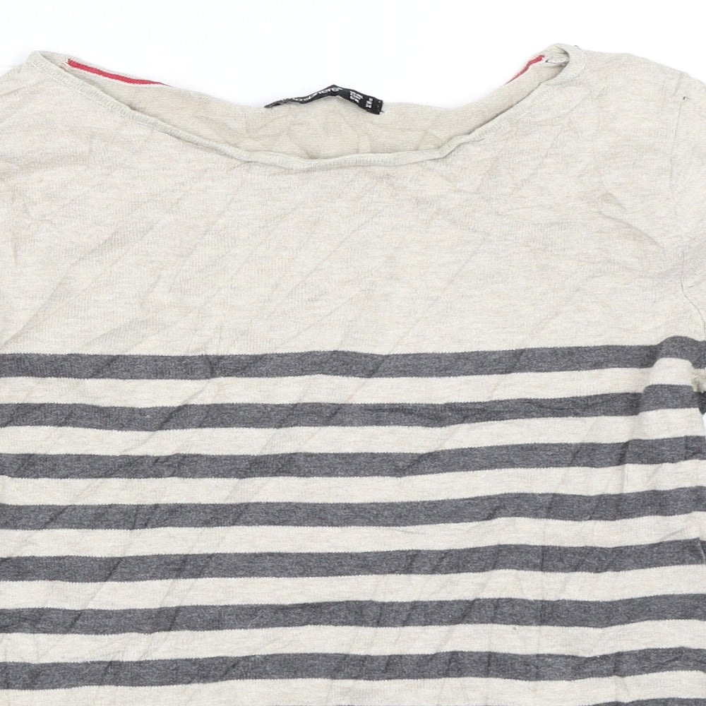 Primark Womens Beige Striped  Pullover Jumper Size 8