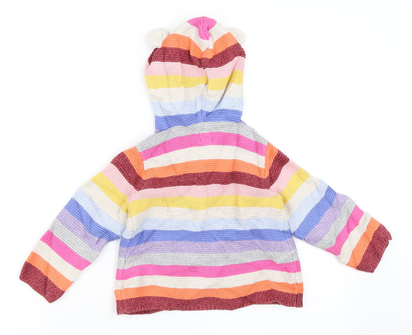 Gap Girls Pink Striped  Cape Jumper Size 12-18 Months