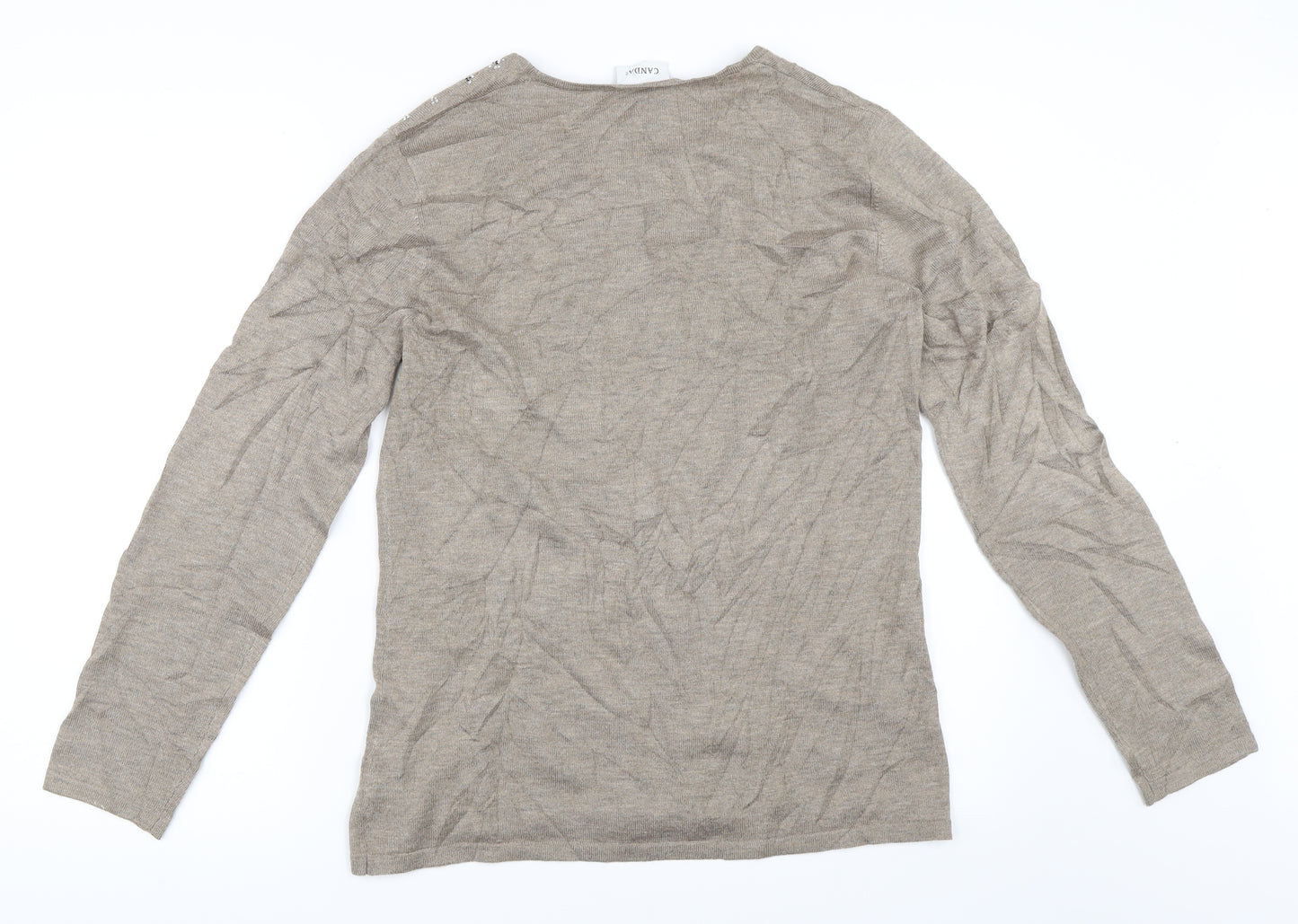 Canda Womens Beige   Pullover Jumper Size M