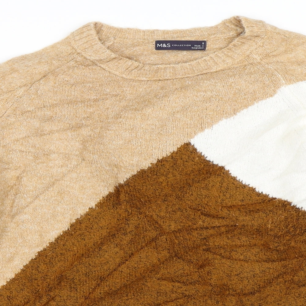 Marks and Spencer Womens Beige   Pullover Jumper Size S