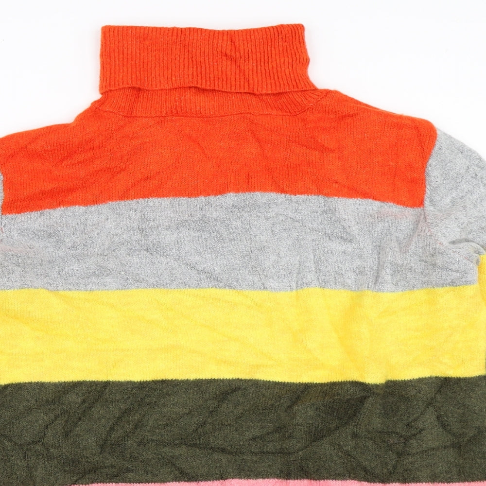 Peacocks Womens Multicoloured Striped  Tunic Jumper Size M