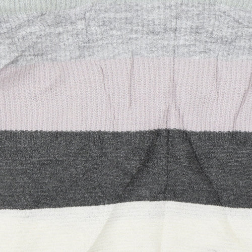 NEXT Womens Grey Striped  Pullover Jumper Size 10
