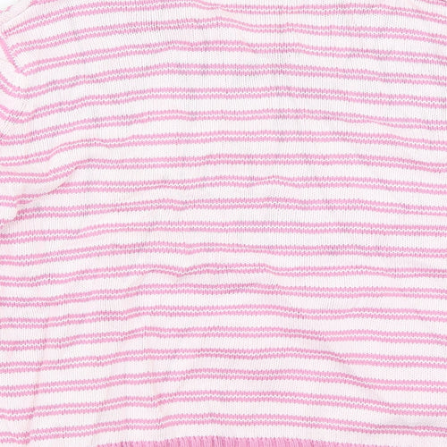 EWM Womens Pink Striped  Pullover Jumper Size L