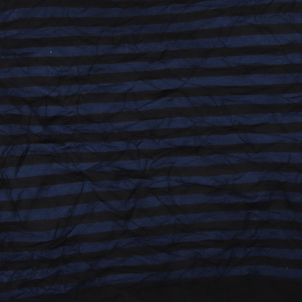 Marks and Spencer Womens Blue Striped  Pullover Jumper Size 16