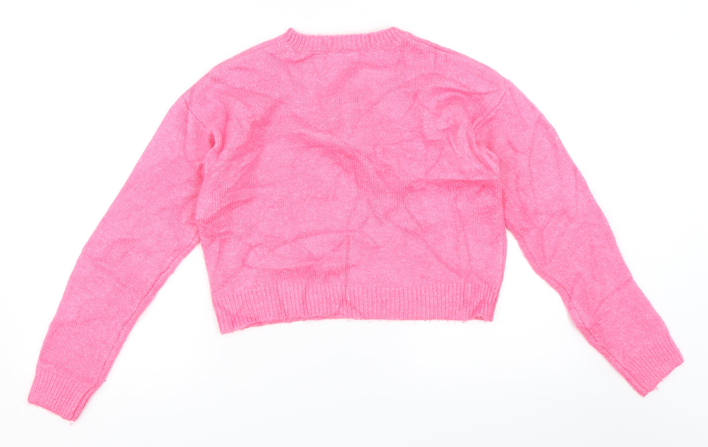 Candy Couture Girls Pink   Pullover Jumper Size 13 Years  - santa christmas
