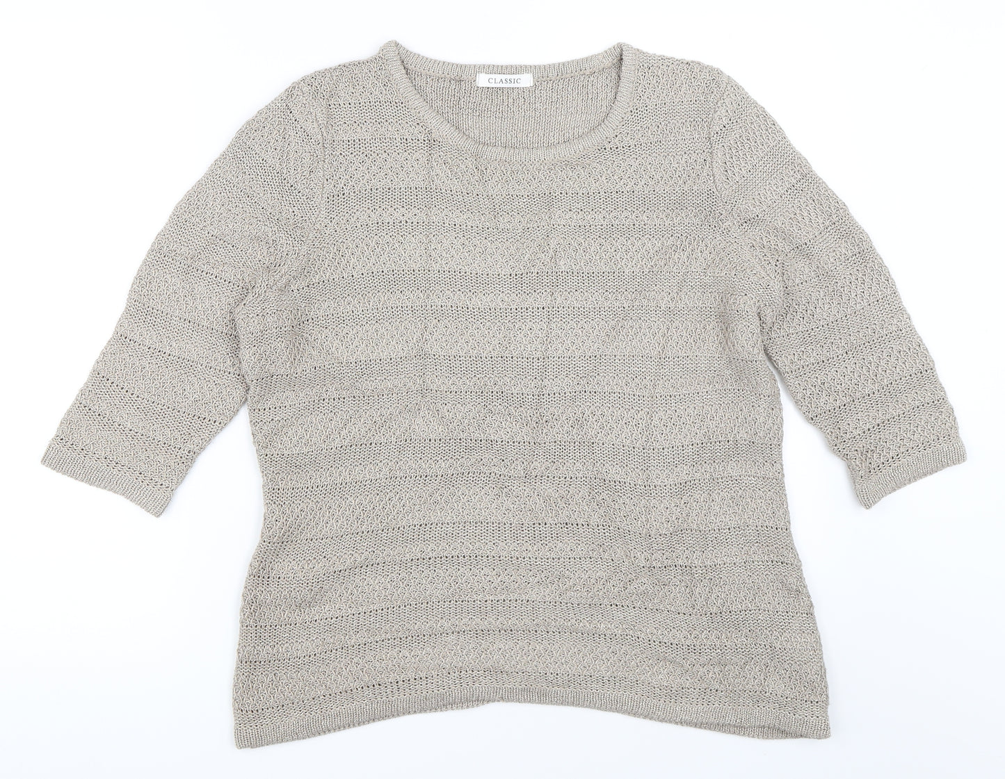 Marks and Spencer Womens Beige   Pullover Jumper Size 16