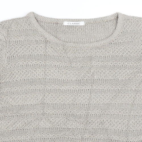 Marks and Spencer Womens Beige   Pullover Jumper Size 16