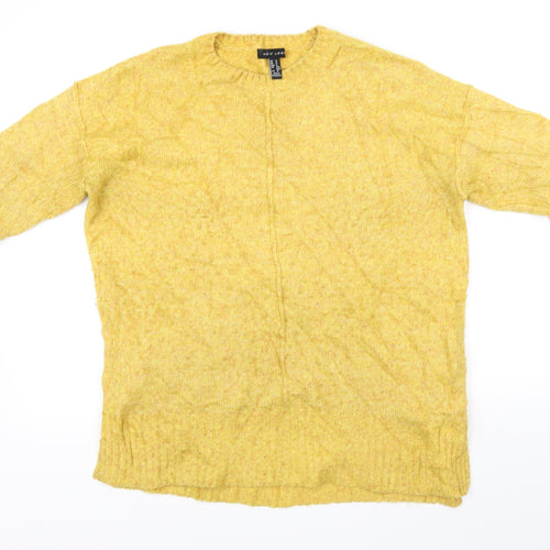 New Look Womens Yellow   Pullover Sweatshirt Size S