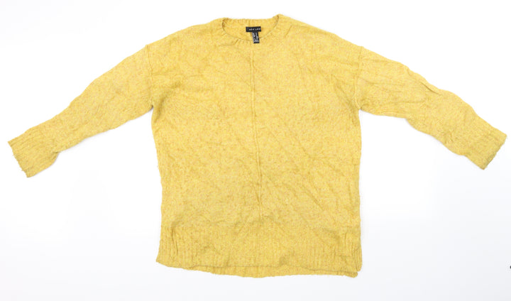 New Look Womens Yellow   Pullover Sweatshirt Size S
