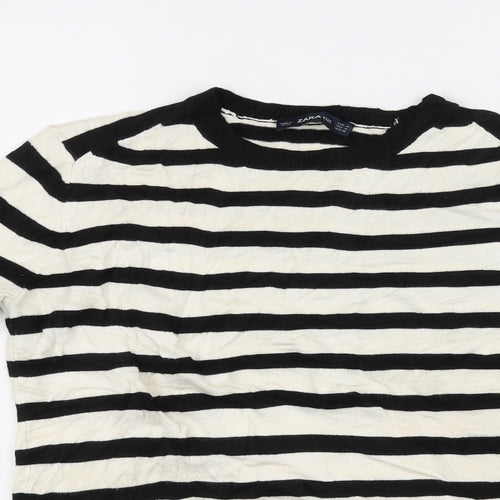 Zara Womens White   Pullover Jumper Size M