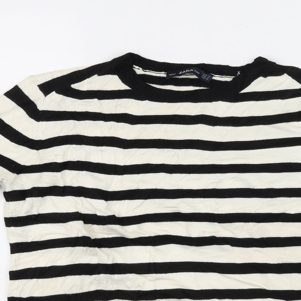 Zara Womens White   Pullover Jumper Size M