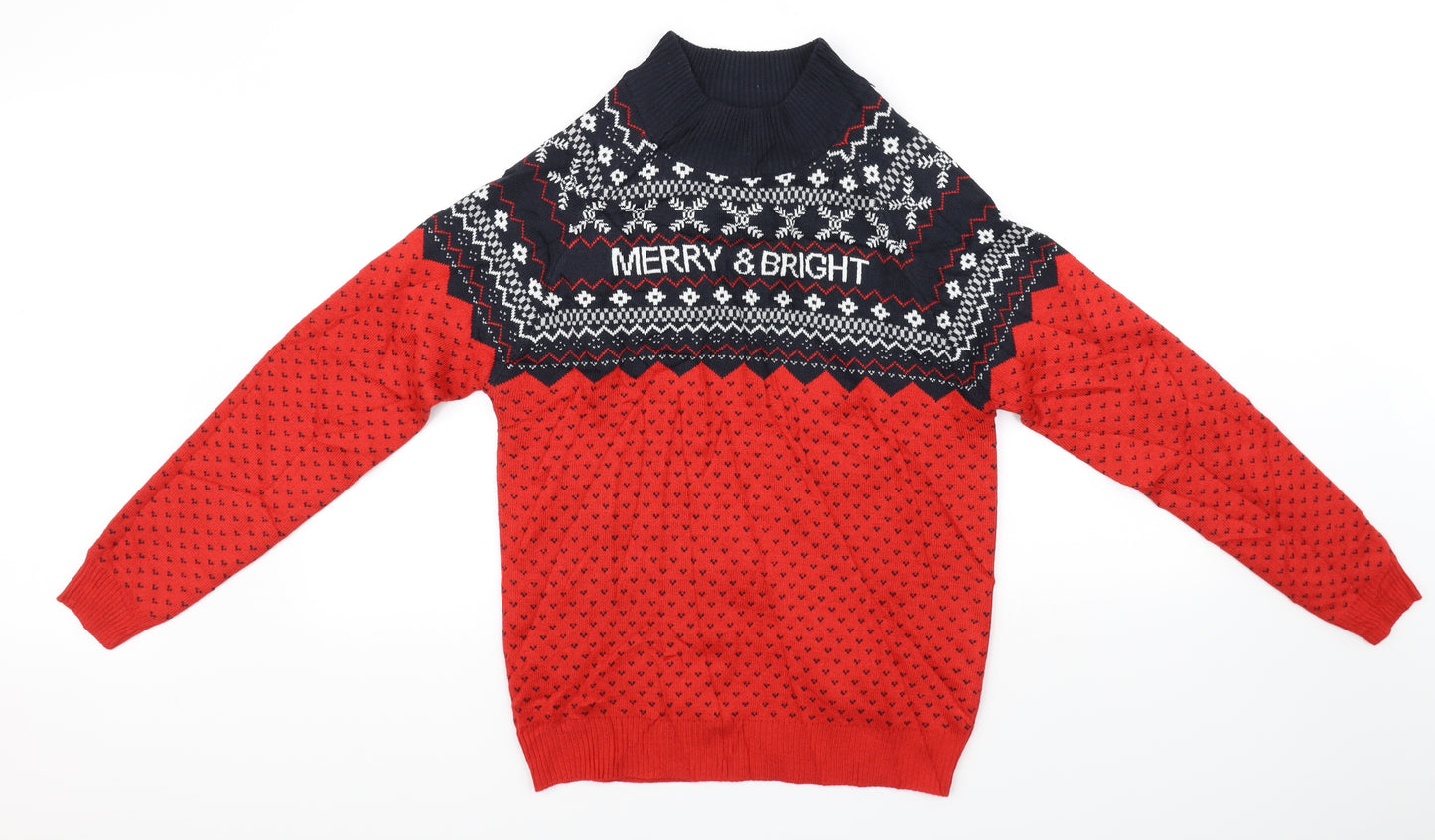 Avenue Womens Red   Henley Jumper Size S  - CHRISTMAS