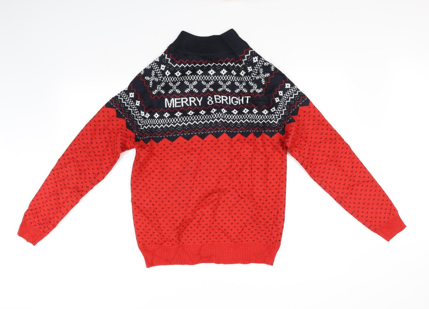 Avenue Womens Red   Henley Jumper Size S  - CHRISTMAS