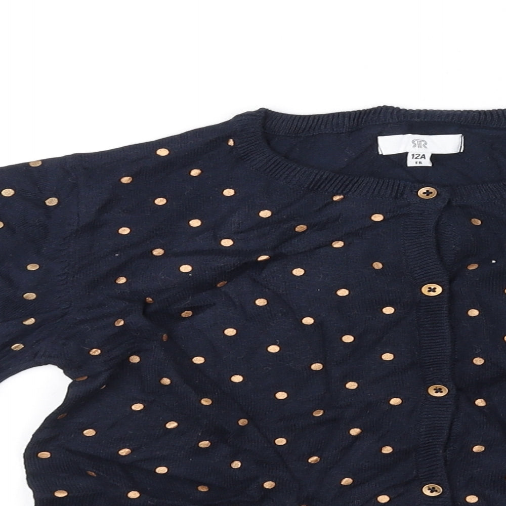 River Island Girls Blue   Cardigan Jumper Size 12 Years