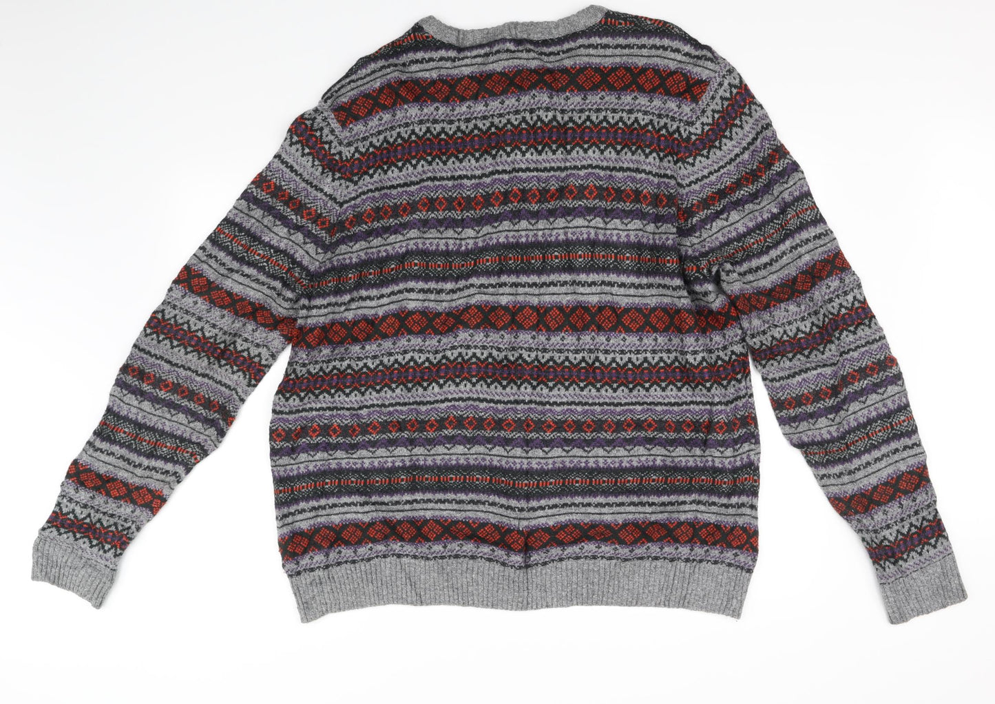 F&F Mens Grey   Henley Jumper Size 2XL