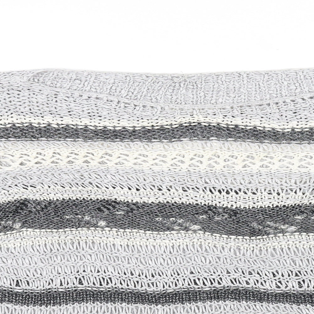 Per Una Womens White Striped  Pullover Jumper Size L