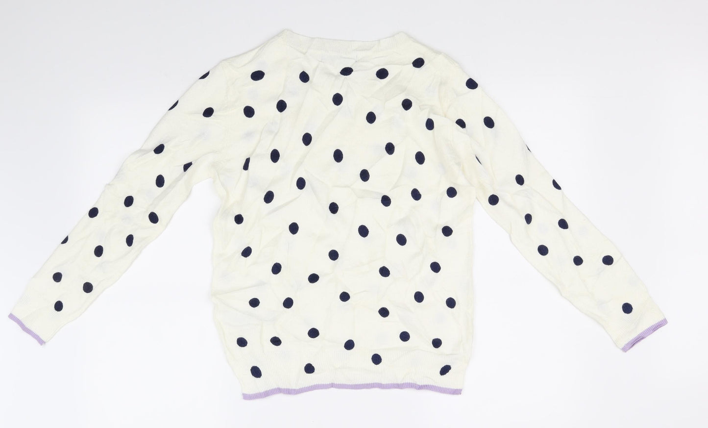 M&S Collection Womens Yellow   Pullover Jumper Size 8  - spotted