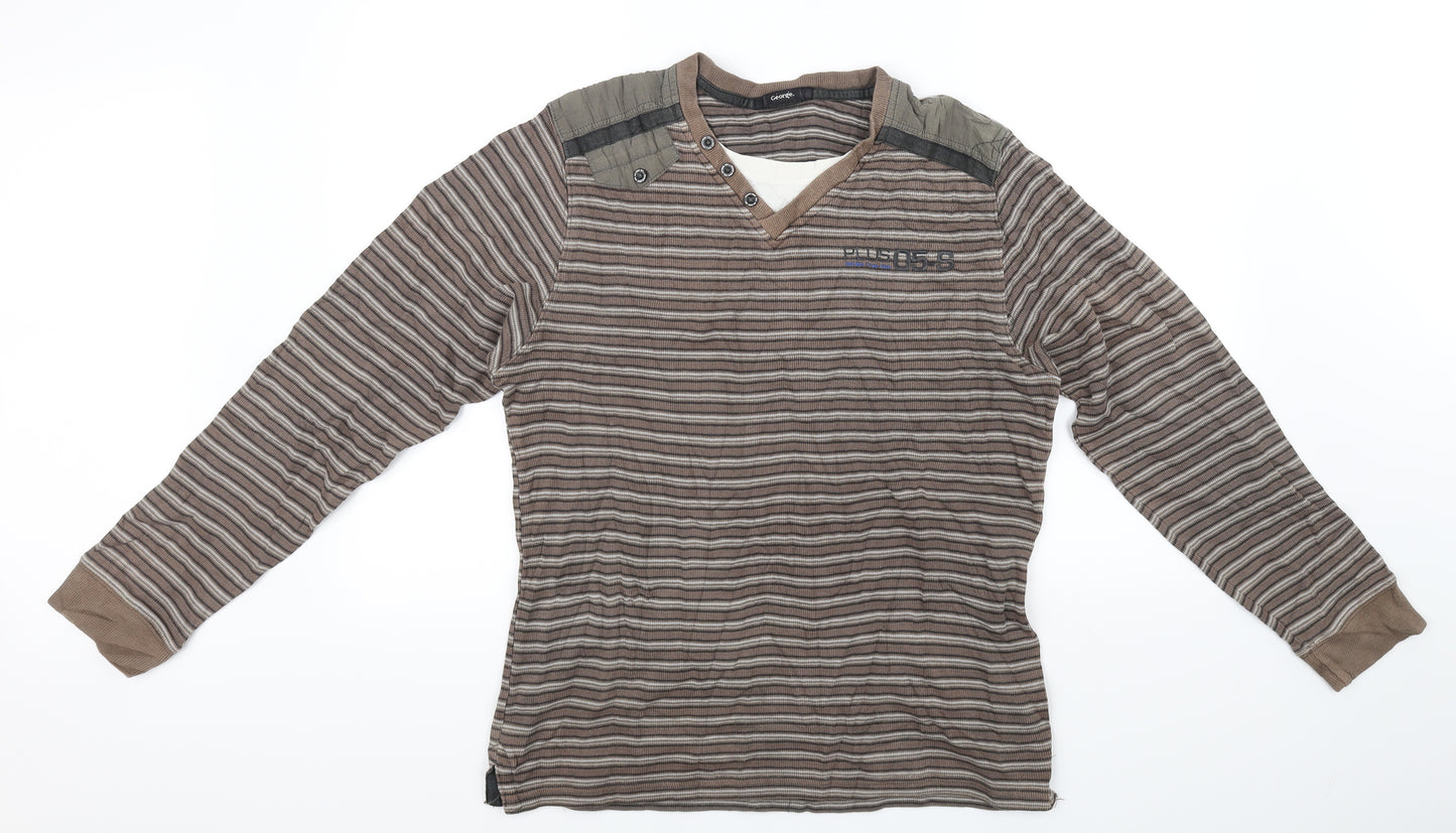 George Womens Grey   Henley Jumper Size M