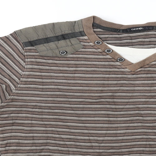 George Womens Grey   Henley Jumper Size M