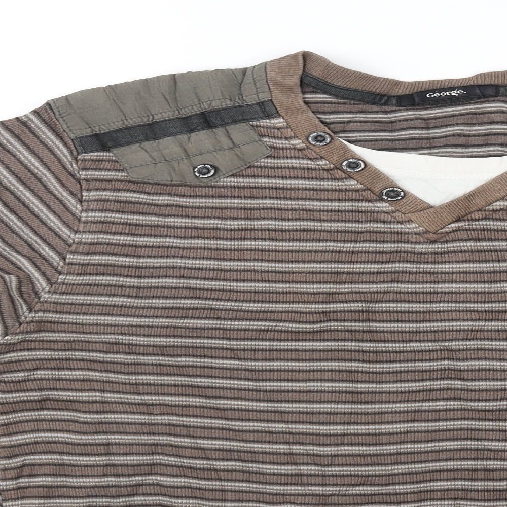 George Womens Grey   Henley Jumper Size M