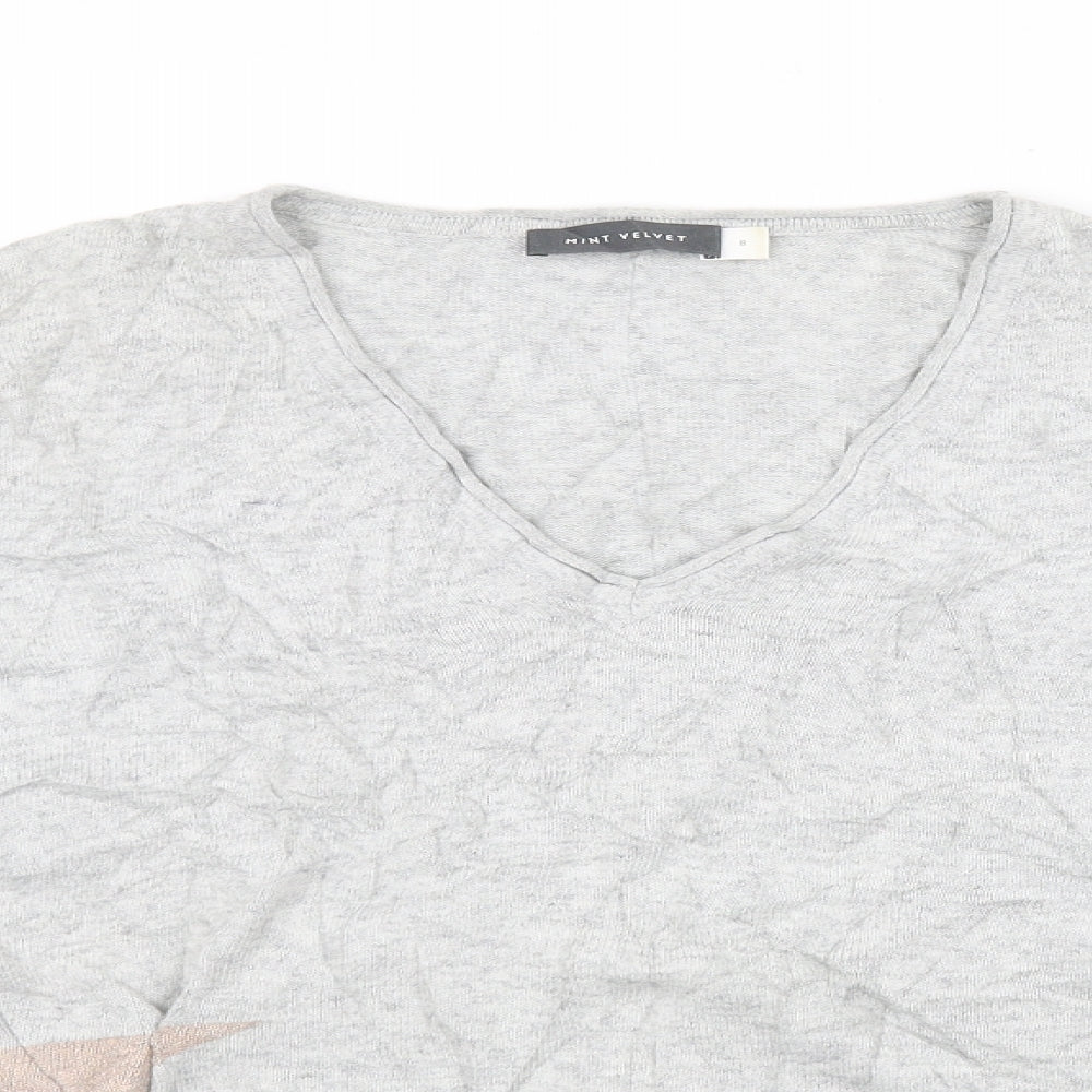 Mint Velvet Womens Grey   Pullover Jumper Size 8  - STARS